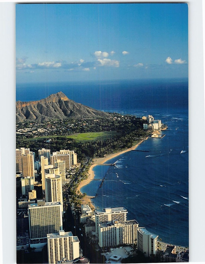 Postcard Aerial View Diamond Head Hawaii USA