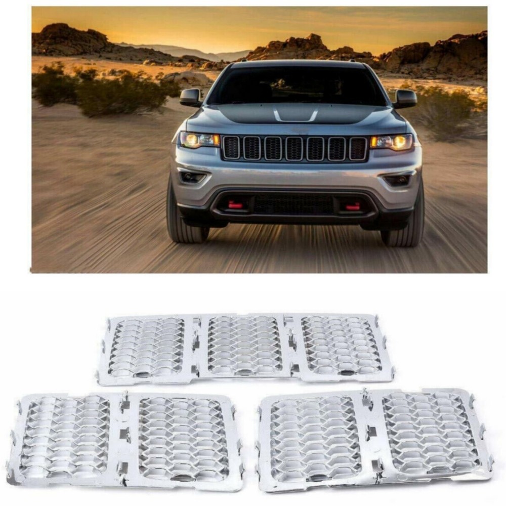 Front Mesh Grille Honeycomb Insert trim Fit For 2014-2016 Jeep Grand Cherokee