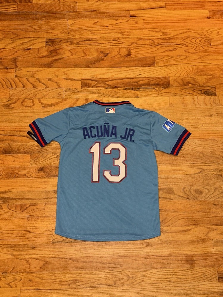 Ronald Acuna Jr #13 Atlanta Braves City YOUTH MEDIUM Stitched Jersey