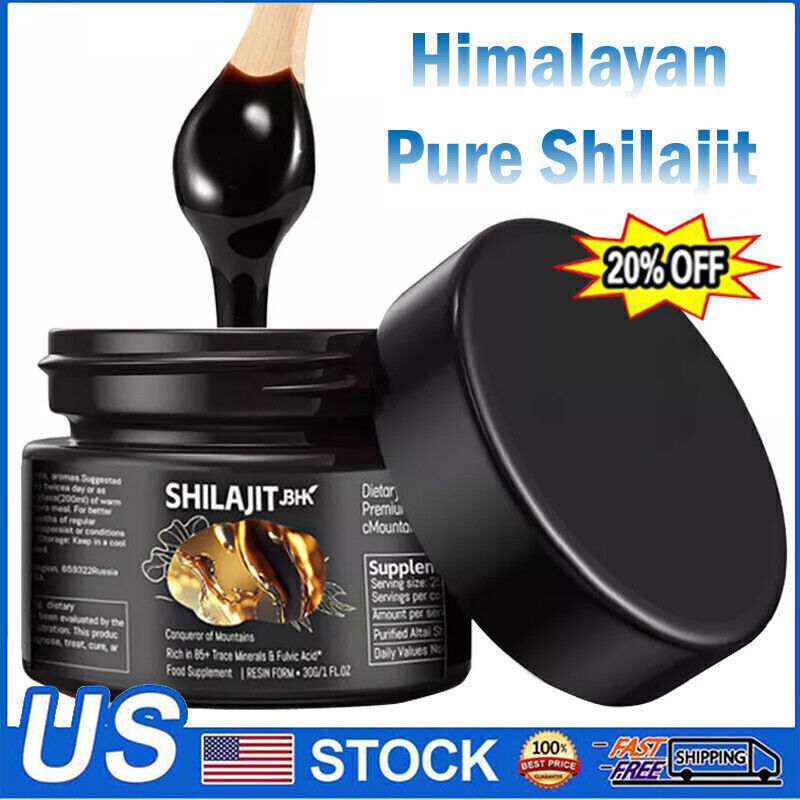 Himalayan Pure 100% Organic Shilajit Resin with Fulvic Acid – Highly Potent Soft Resin-image
