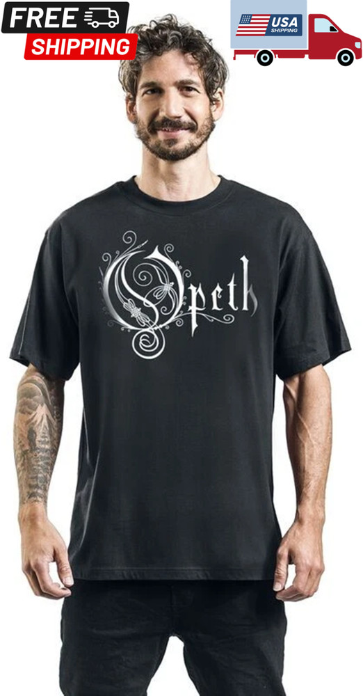 Opeth 'Logo' T-Shirt, Short Sleeve Black Cotton T-shirt, Size S to 5XL