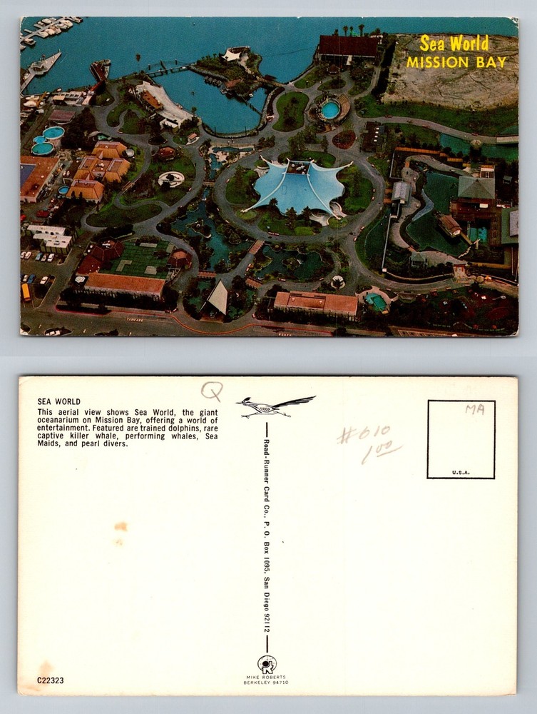 San Diego, CA-California, Sea World Mission Bay Oceanarium View Vintage Postcard