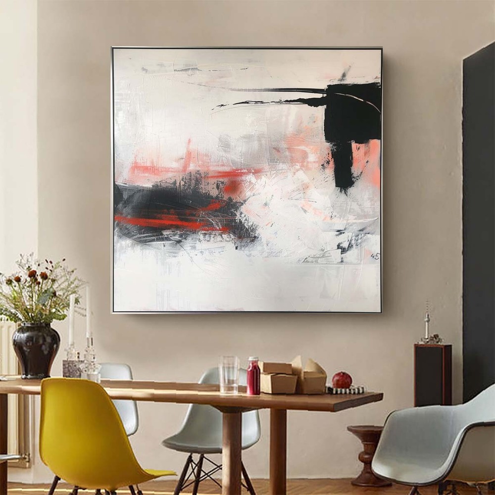 Large Original Modern Art Painting On Canvas Abstract Artworks Handmade Pink