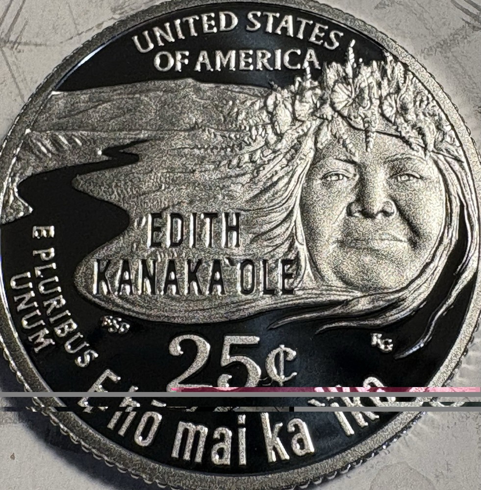 2023 S Edith Kanaka'ole Silver Proof American Women Quarter 25c 99.9% Silver