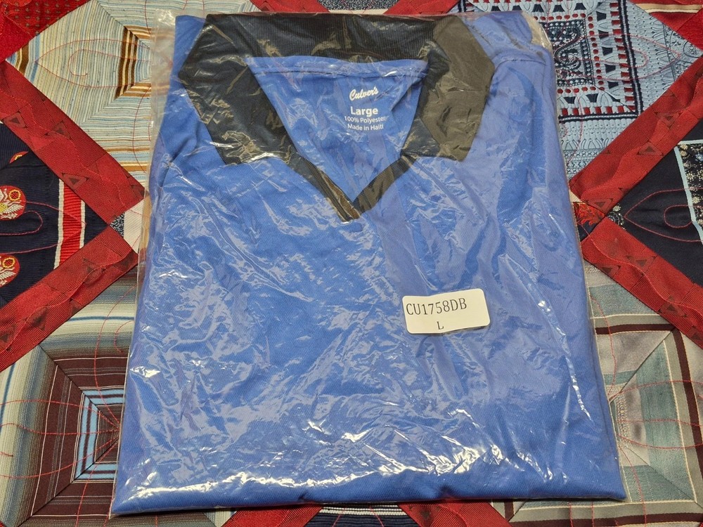 Culvers Shirt Work Polo Uniform V Neck Womens Employee Size Large McDonalds
