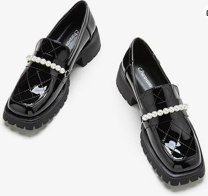 C Paravano Women's Loafers Black Size EUR 38 (US 7)
