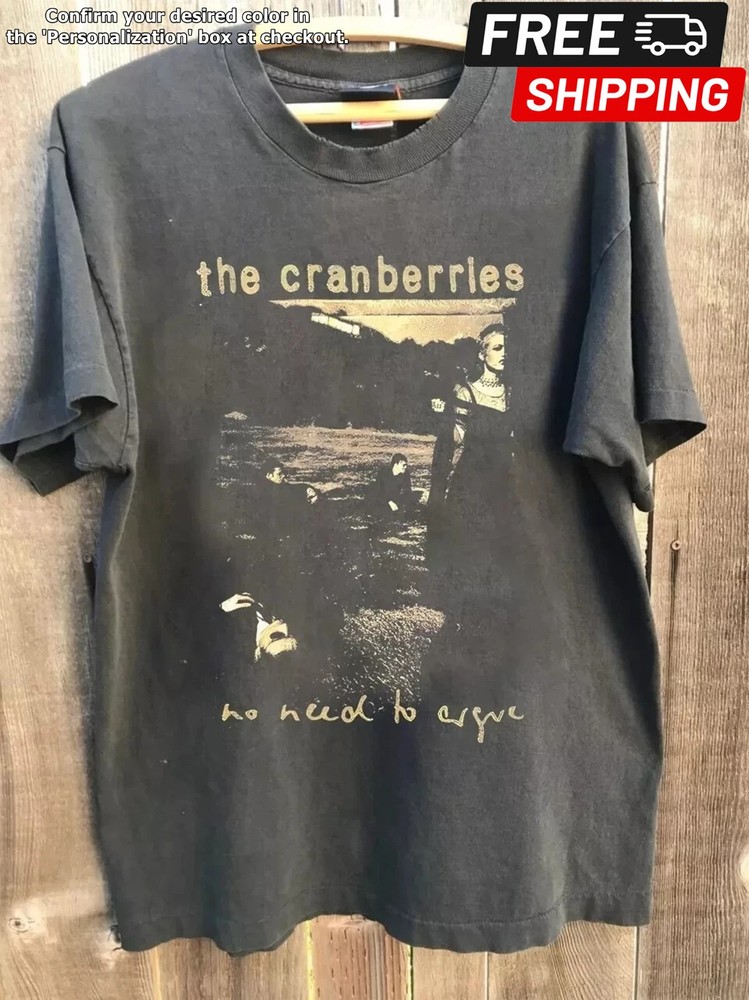 Reprint The Cranberries 1995 Tour Vintage Cotton Unisex Charcoal T-shirt S-4XL