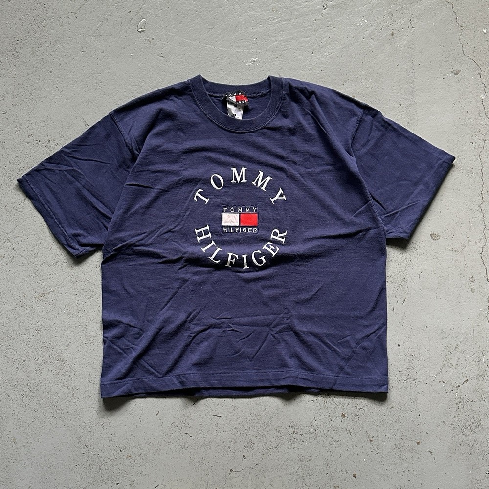 Vintage 90s Tommy Hilfiger Shirt Boxy Tee Size Large
