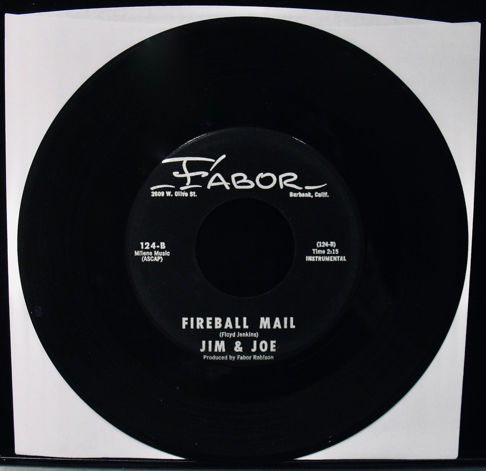 JIM & JOE: Fireball Mail & Bimbo~A Nice Country Bop 45 From 1963~FABOR #124