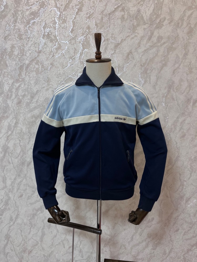 Vintage 1970-1980 Adidas Track Jacket Size M Blue Made in Hungarian