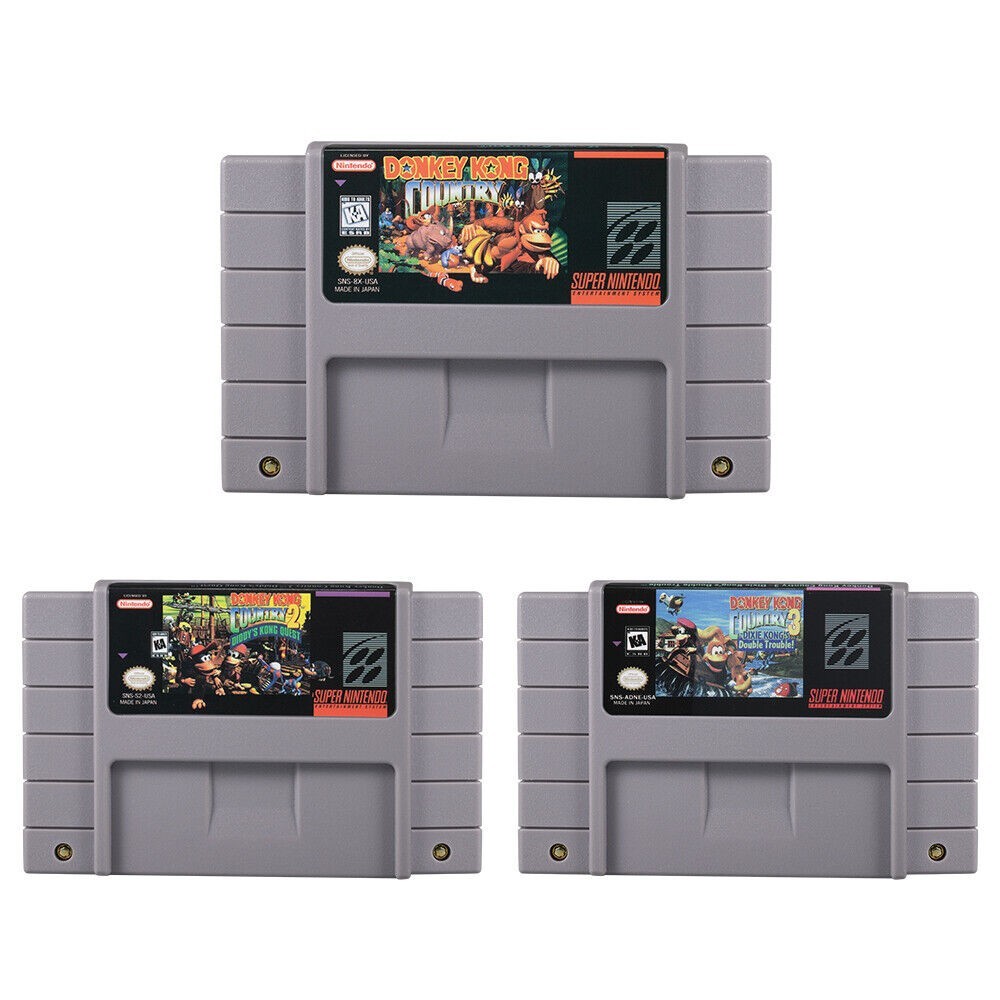 Classic Card Donkey Kong Country Super Nintendo SNES Tested Working