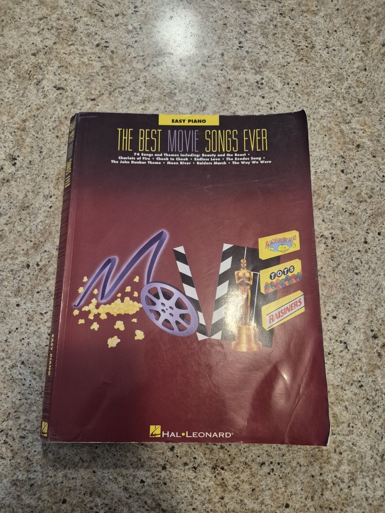 Hal Leonard The Best Movie Songs Ever Easy Piano Song Book Beginner HL00310141