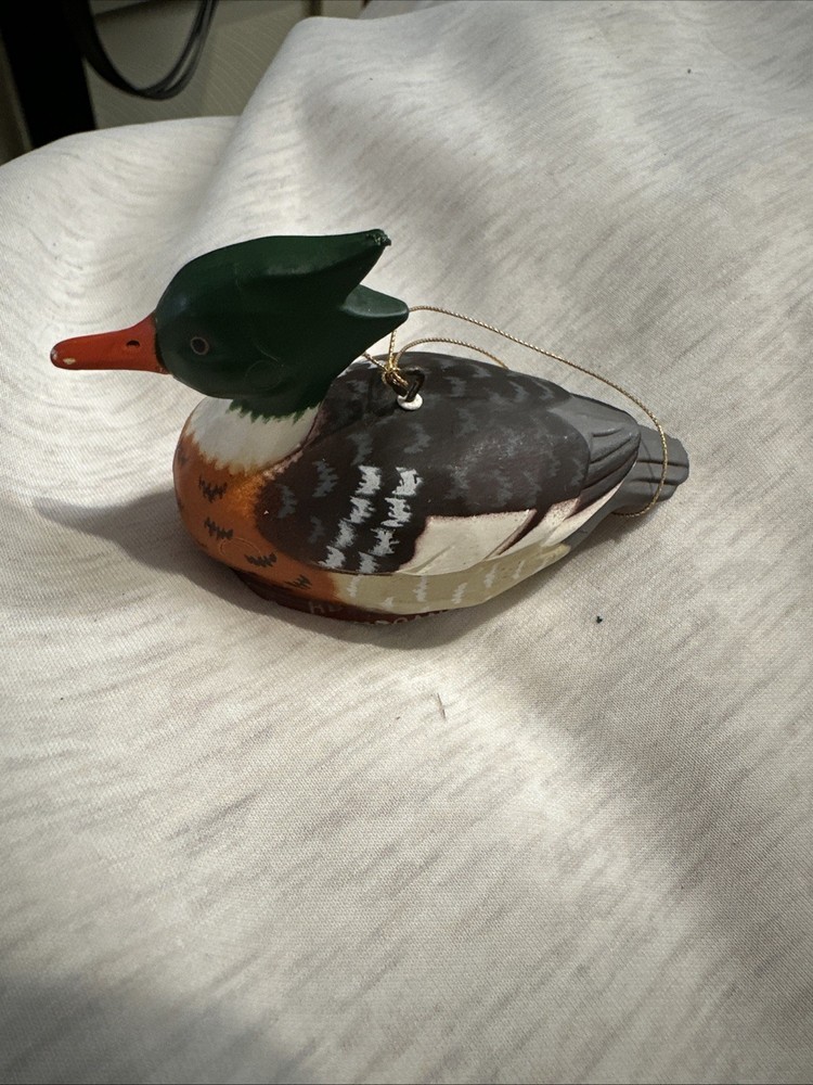 Vintage 1984 Bradford Cherishables Ornament Red Breasted Merganser 3”