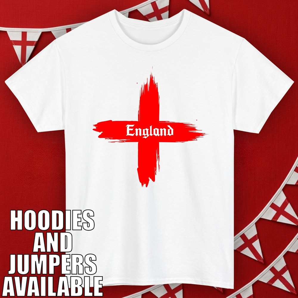 St Georges Day England Cross T-Shirt British Pride England Flag Fan Gift Tee Top