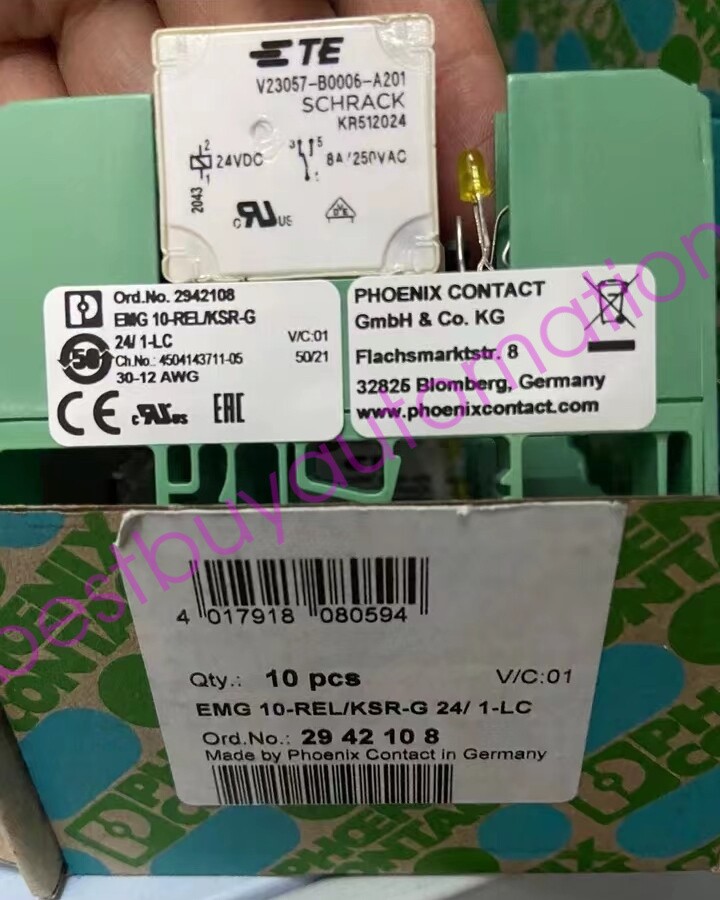 1pcs Phoenix Contact 2942108 Relay Module EMG 10-REL/KSR-G 24/ 1-LC