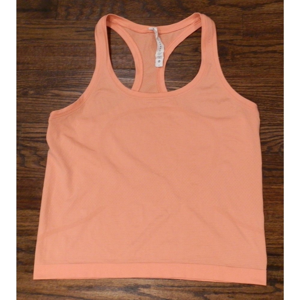Lululemon Athletica Swiftly Tech Orange Crop Tank Top Women's Size 8
