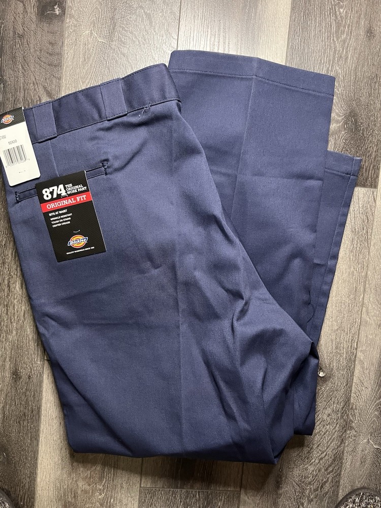 Dickies Men's 874 Original Fit Work Pants 50x30 Straight Leg Dark Navy New With Tags