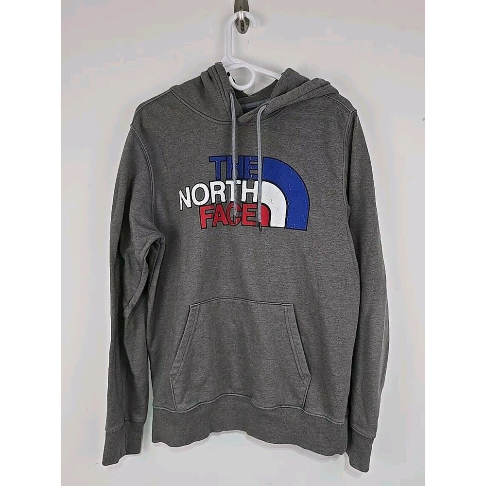 The North Face Mens Medium Gray Pullover Hoodie - Long Sleeve Outdoor Sportswear