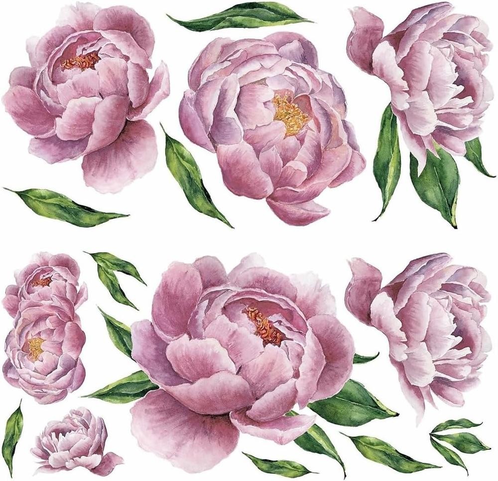 Large Peony Peel and Stick Giant Wall Decals
