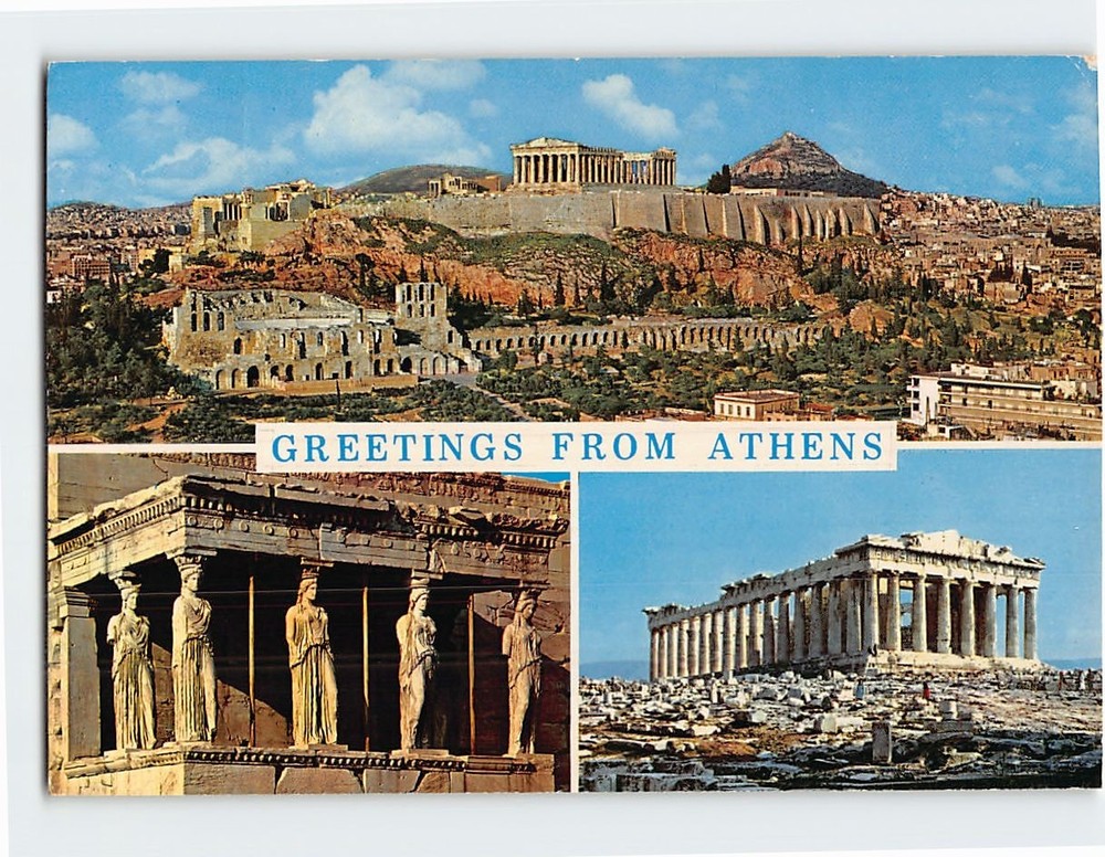 Postcard Scenes & Views Greetings from Athens Greece
