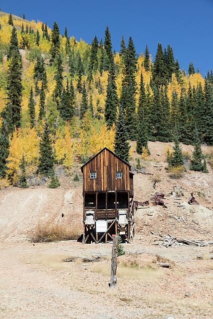 Photo:Silverton Colorado Mining Structure Above Town 2015 San Juan County