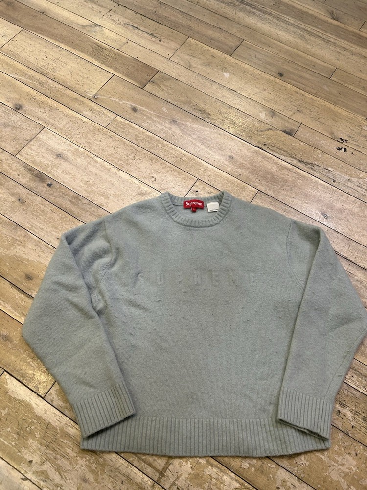 Size S - Supreme Embossed Knit Sweater - Teal