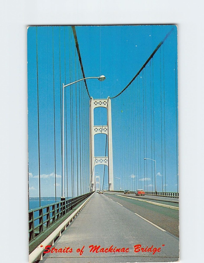 Postcard Straits Of Mackinac Bridge Michigan USA