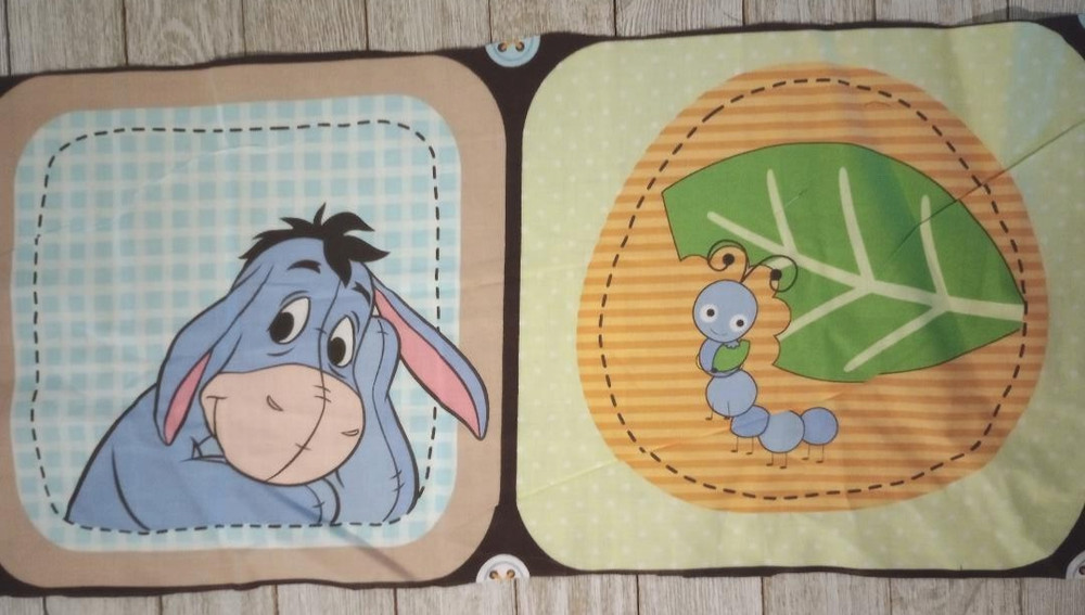 Disney pooh eeyore fun fabric length character 3 blocks 27 x 8 inch 1pc