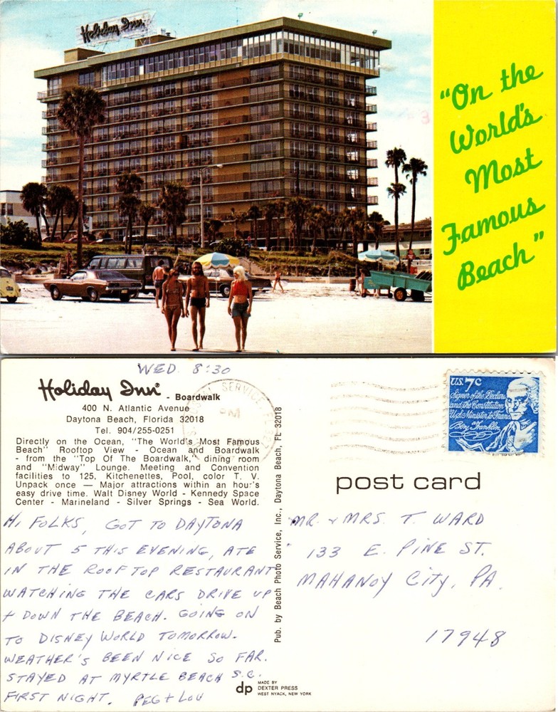 Holiday Inn Boardwalk Daytona Beach Florida Postcard
