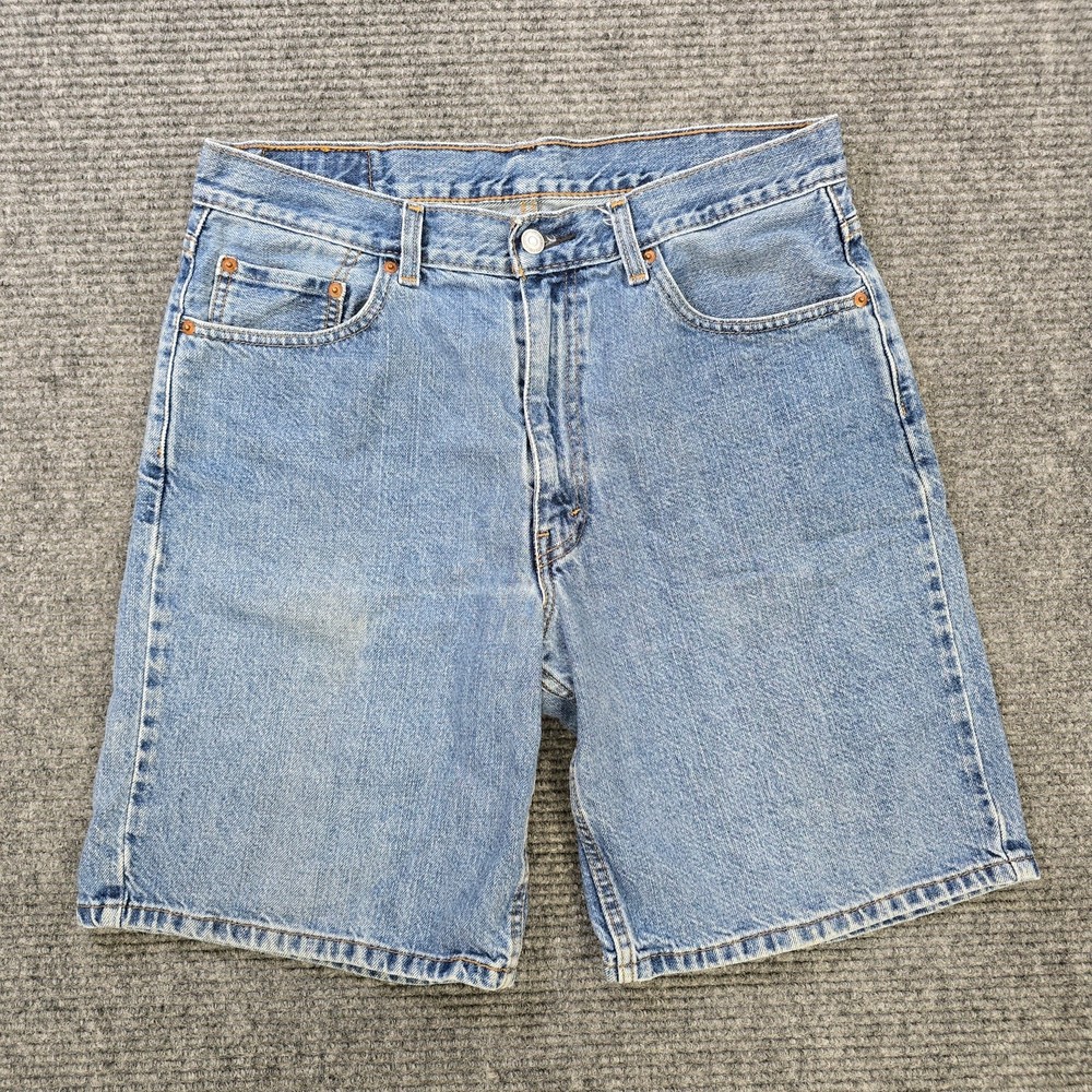 Levi's 550 Jorts Shorts Men's 34 Blue Medium Wash Relaxed Fit Denim