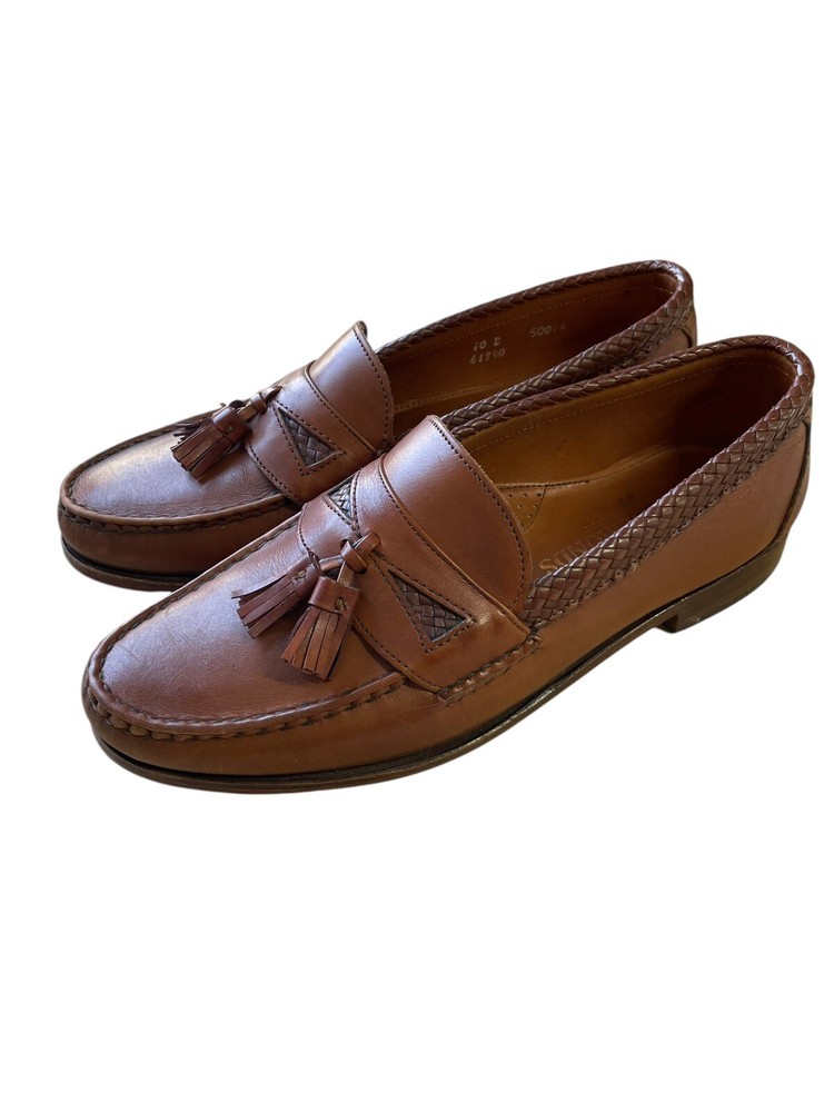 Allen Edmonds Maxfield Tassel Loafer Brown Leather Mens 10 D Shoes
