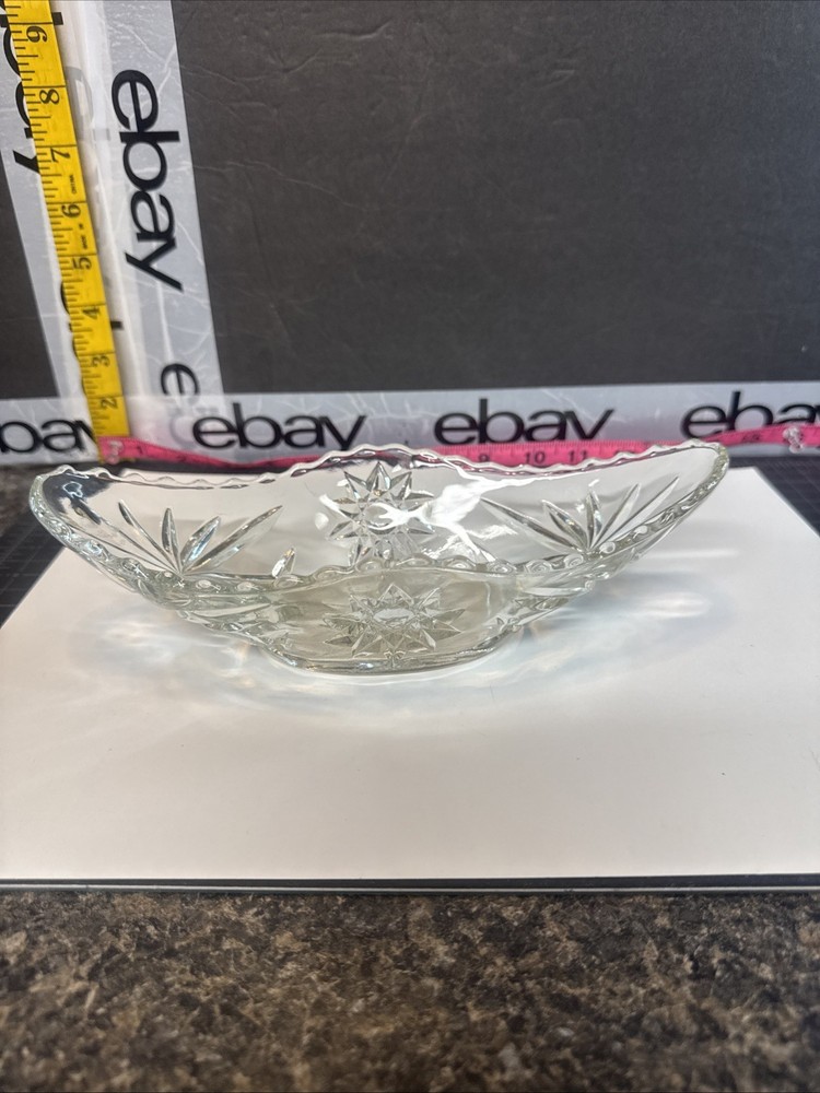 Vintage American Brilliant Cut Glass Compote Candy/Nut Dish