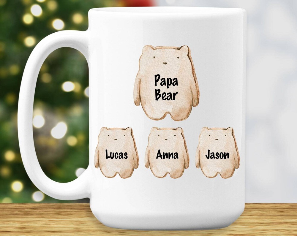 Papa Bear Mug Papa Bear Gifts For Birthday Fathers Day Christmas Papa Bear