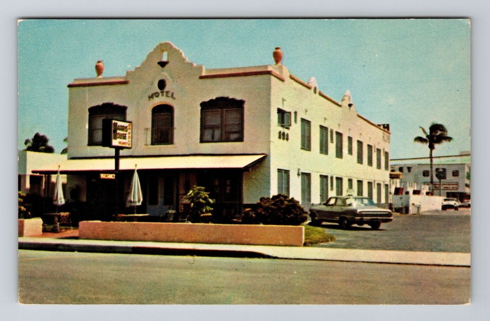 Hollywood FL-Florida, Harris House Hotel, Advertising, Vintage Postcard