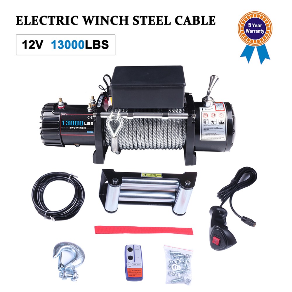 13000LB 12V Electric Winch with Steel Cable for ATV UTV Truck Off-Road USA