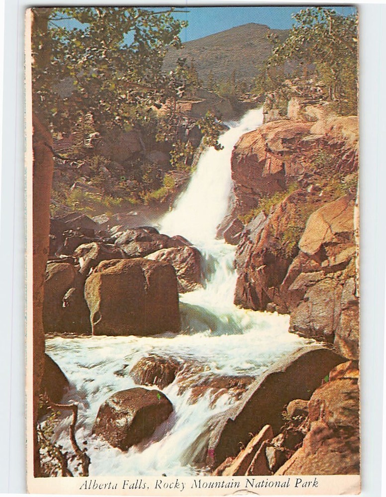 Postcard Alberta Falls Rocky Mountain National Park Colorado USA