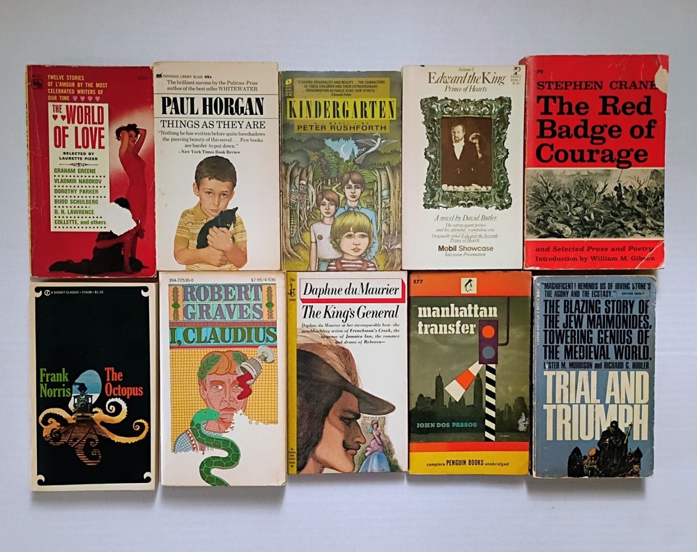Lot Of 10 Vintage Paperback Classics Literature Poetry Mixed Genre Books