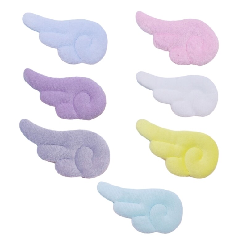Plush Wing Shape Hairpin Decorations 10pcs Hair Clip Patches for Bags