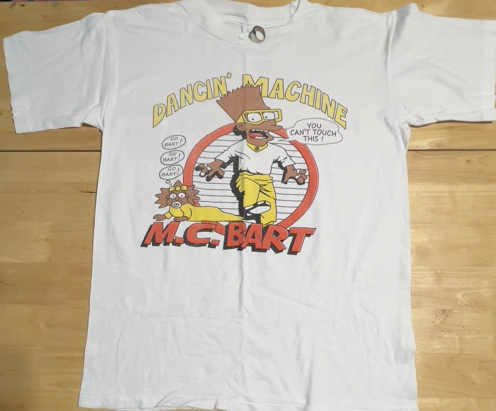 Vintage Bart Simpson Mc Bart Dancin Machine Cant Touch This Mc Hammer T Shirt 🔥