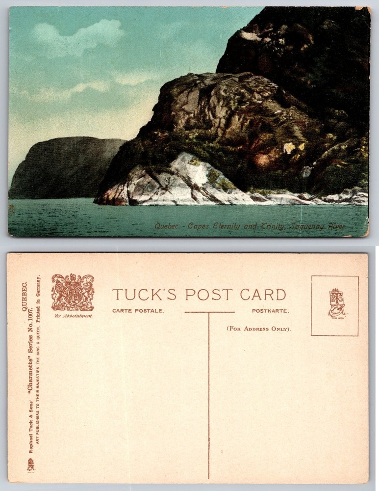 Quebec Capes Eternity Trinity Saguenay River Tuck's Postcard Charmette Series