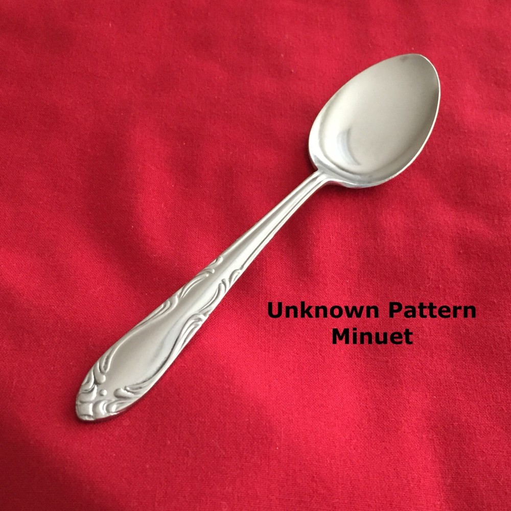Minuet Unknown Pattern Teaspoon Scrolls Teaspoon 6