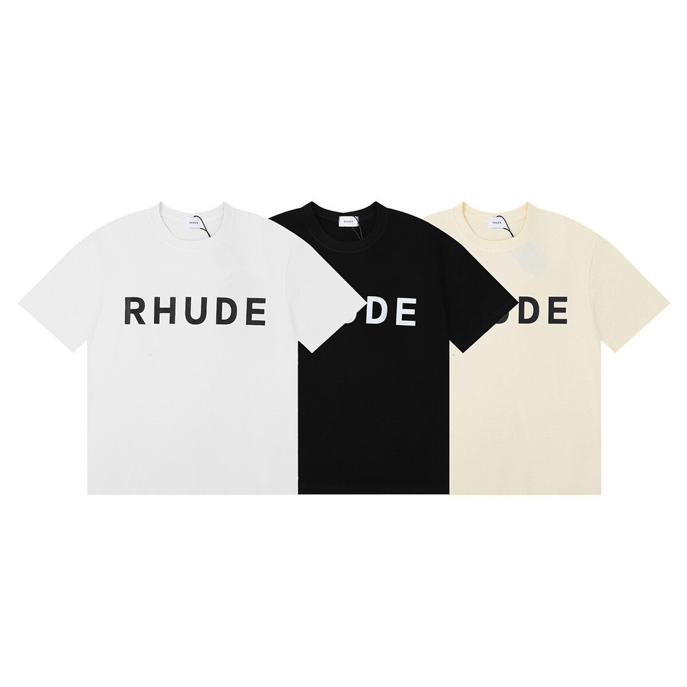 RHUDE High-Quality Cotton Short-Sleeve Polo for Men & Women - Sizes S-2XL