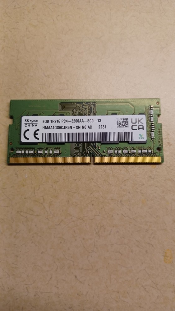 SK Hynix 8GB PC4-25600 DDR4-3200 SO-DIMM Memory HMAA1GS6CJR6N-XN