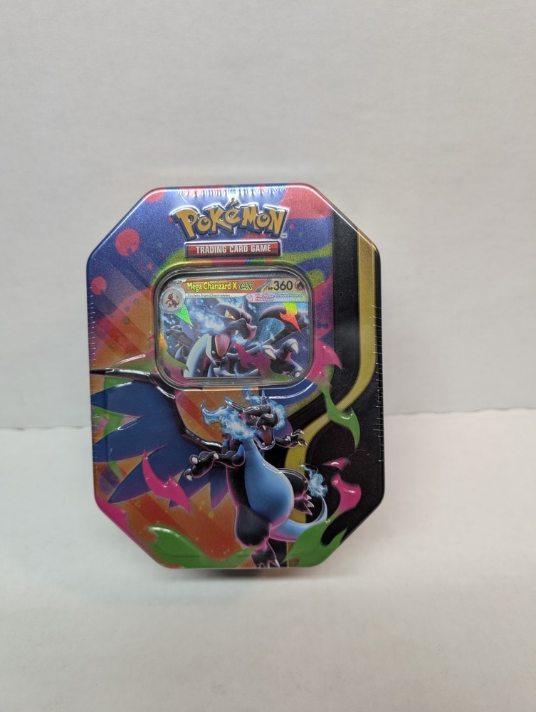 Pokemon TCG: Mega Charizard X Ex Tin New/Factory Sealed