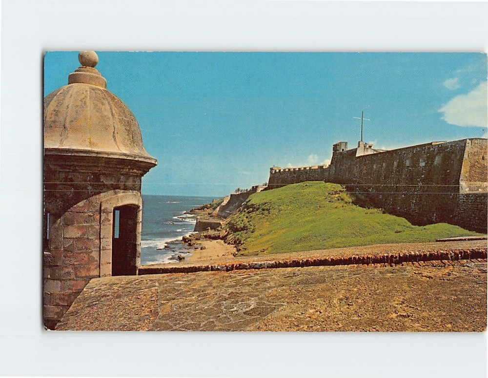 Postcard Sentry Box in the Old Spanish Fort El Morro San Juan Puerto Rico