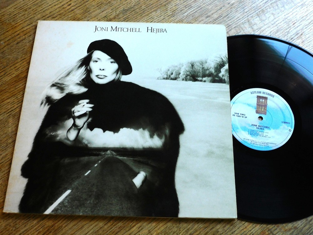 JONI MITCHELL Hejira ASYLUM LP  embossed gatefold  EX/EX