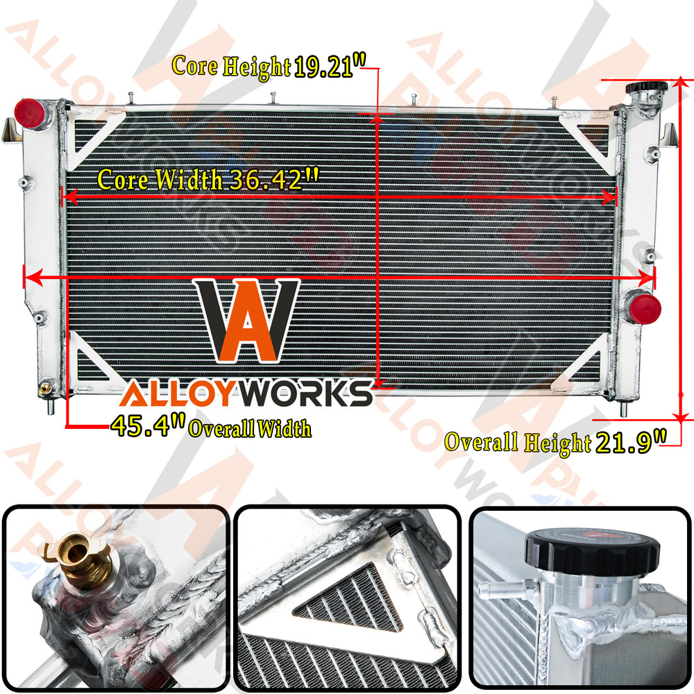 Aluminum 3 Row Radiator For 94-02 Dodge Ram 3500 2500 5.9L Turbo Diesel