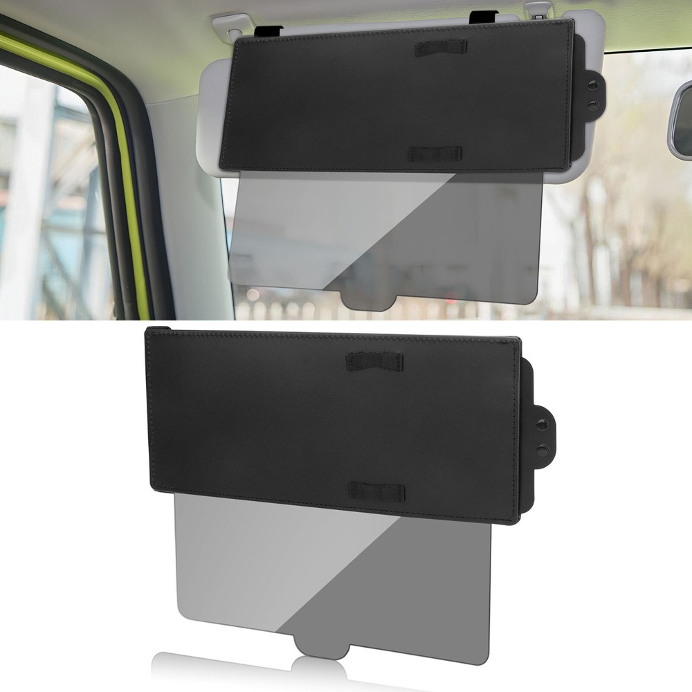 Adjustable Anti-Glare Car Sun Visor with PC Lens and Side Sunshade Extender