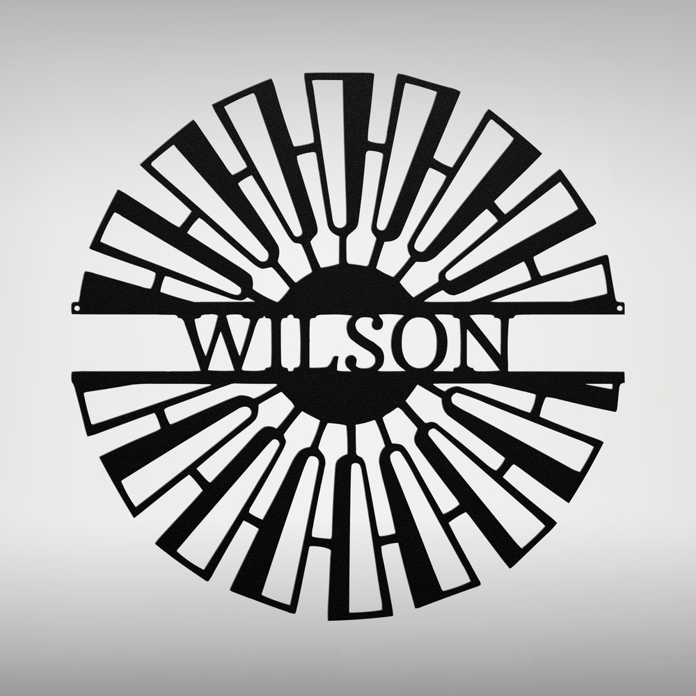 Personalized Fancy Windmill Metal Sign Custom Decor Gift for Home and Garden