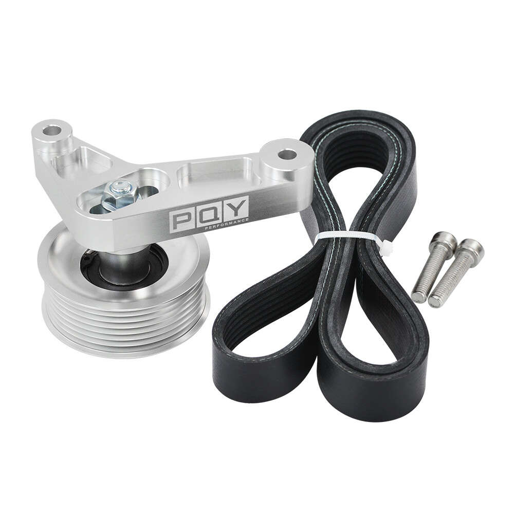 Adjustable EP3 Style Idler Pulley Belt Kit For Honda Acura K20 K24 K24a Only A/C